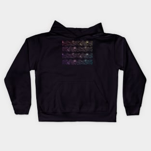 Celestial Sun and Clouds in Pastel Rainbow Kids Hoodie